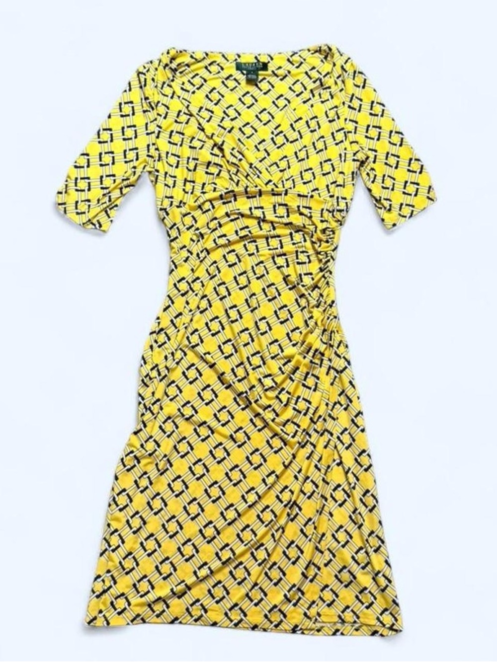 Lauren Ralph Lauren Yellow Chain Dress